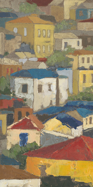 Art Effects Primary Rooftops I Wall Art by Megan Meagher