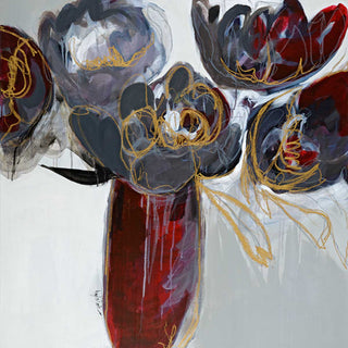 Art Effects Ruby and Grey Wall Art by A Fitzsimmons