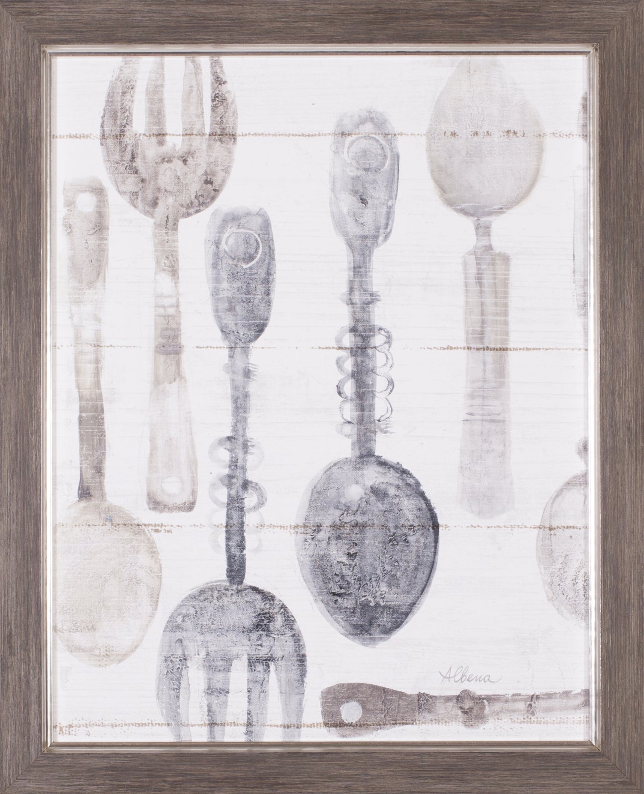 Art Effects Spoons and Forks Neutral II Wall Art by Albena Hristova