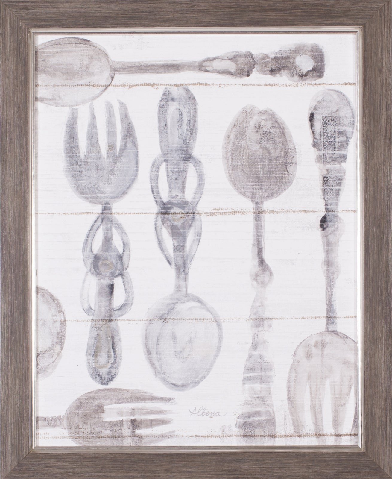Art Effects Spoons and Forks Neutral III Wall Art by Albena Hristova