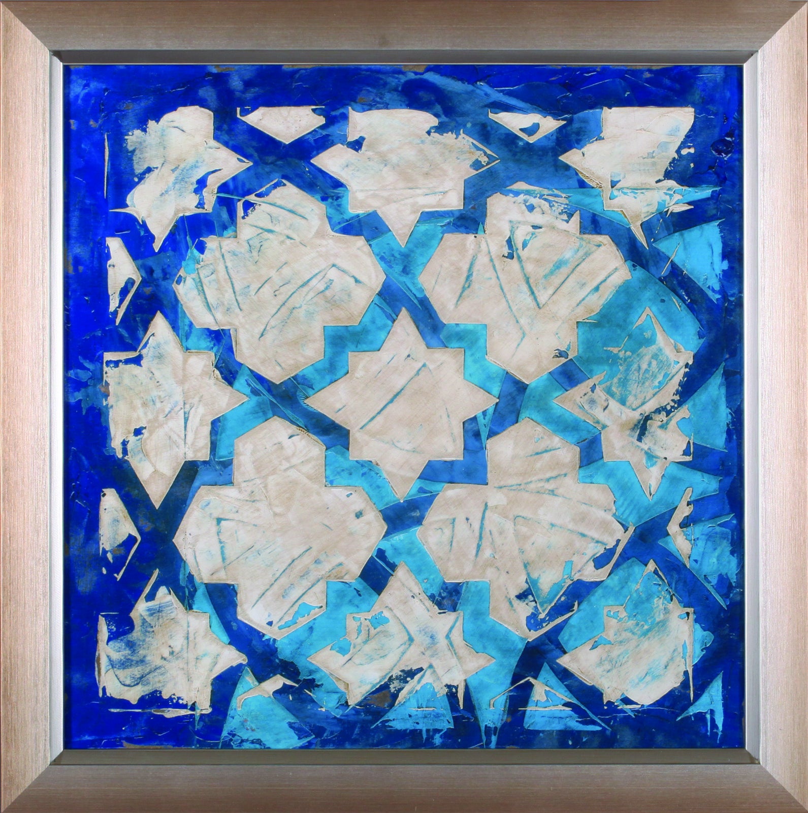 Art Effects Stained Glass Indigo I Wall Art by Megan Meagher