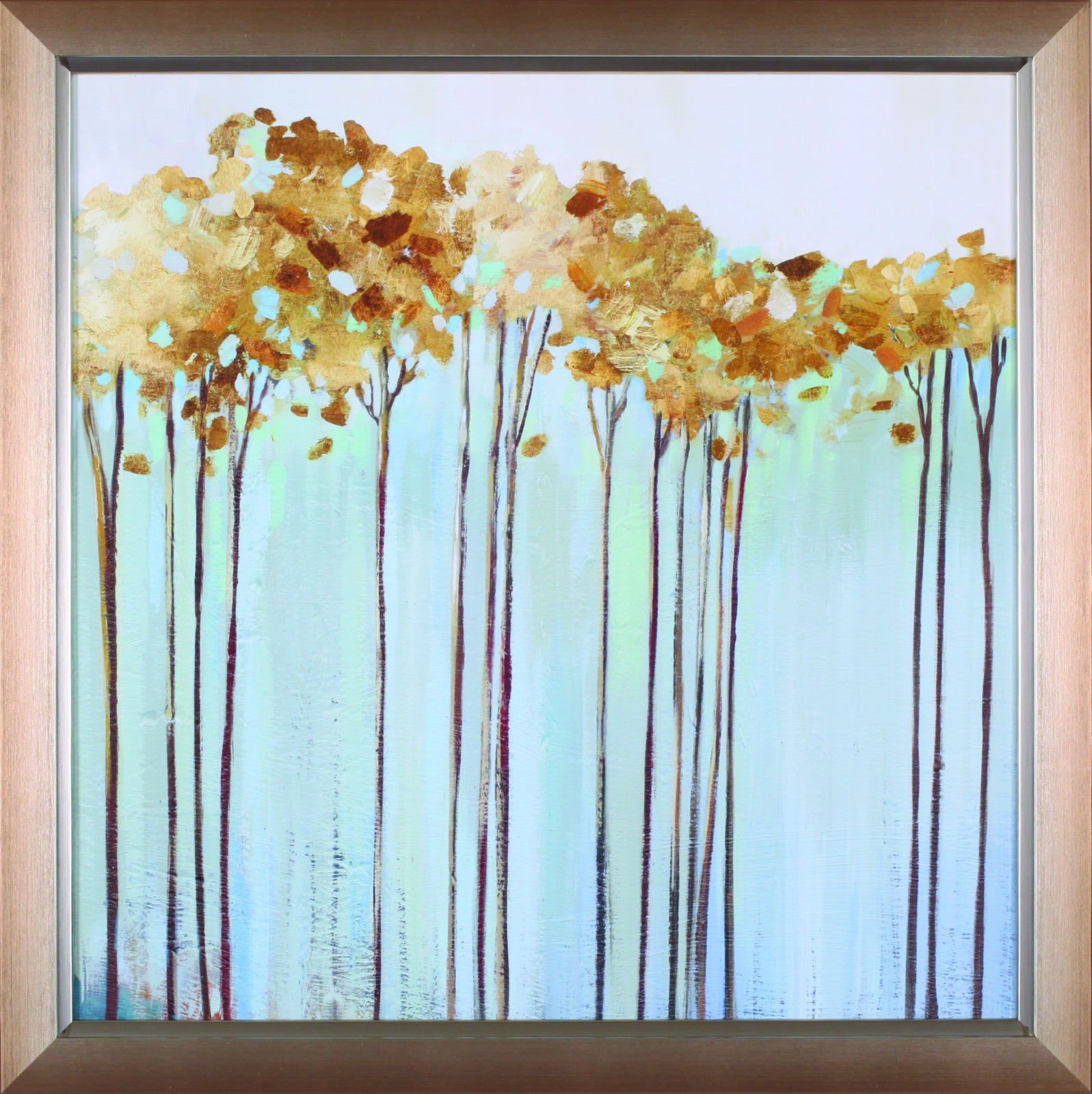 Art Effects Teal Trees I Wall Art by Allison Pearce