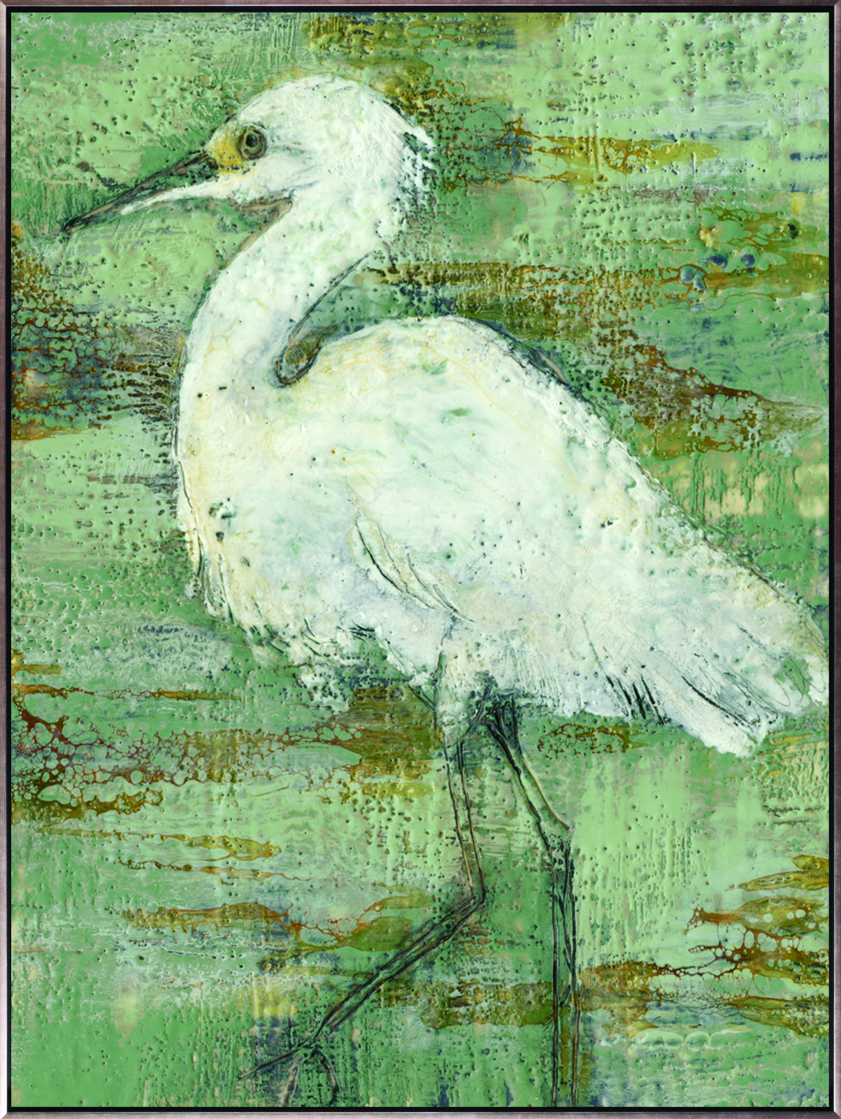 Art Effects Textured Heron I Wall Art by Jennifer Goldberger
