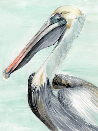 Art Effects Turquoise Pelican II Wall Art by Jennifer Paxton Parker
