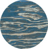 Surya Artist Studio ART-239 Navy Sea Foam Dark Brown Beige Denim Camel Area Rug Round Image