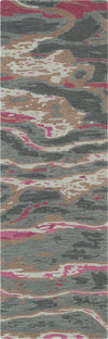 Surya Artist Studio ART-244 Dark Brown Medium Gray Charcoal Garnet Pale Pink Tan Camel Area Rug Runner Image