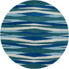 Surya Artist Studio ART-253 Bright Blue Teal Aqua Sea Foam Area Rug Round Image