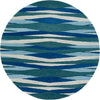 Surya Artist Studio ART-253 Bright Blue Teal Aqua Sea Foam Area Rug Round Image