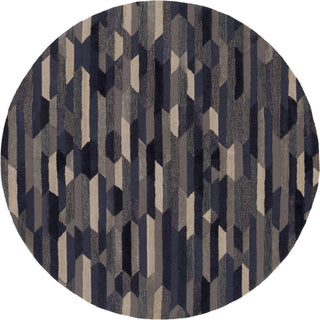 Surya Artist Studio ART-255 Navy Tan Medium Gray Light Area Rug Round Image