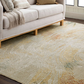 Karastan Memento Artifact Beige Area Rug Lifestyle Image Feature