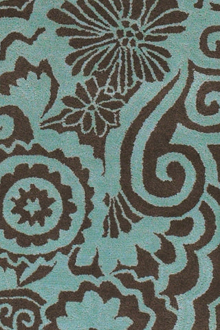 Chandra Aschera ASC-6400 Blue/Brown Area Rug Close Up