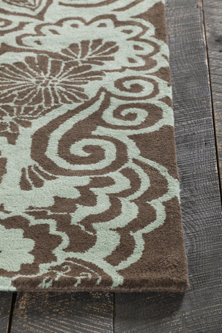 Chandra Aschera ASC-6400 Blue/Brown Area Rug Corner Shot