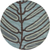Chandra Aschera ASC-6405 Blue/Dark Brown Area Rug Round