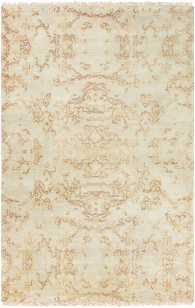 Surya Atmospheric ASC-1000 White Hand Knotted Area Rug by Julie Cohn 6' X 9'