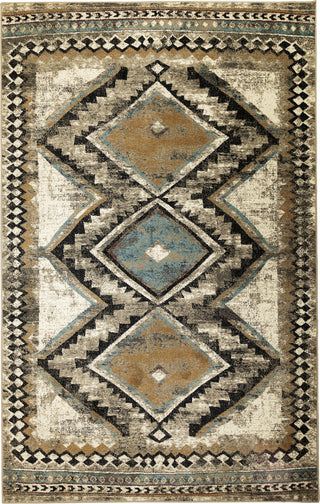 Trans Ocean Ashford 8139/03 Diamond Trio Ivory Area Rug by Liora Manne