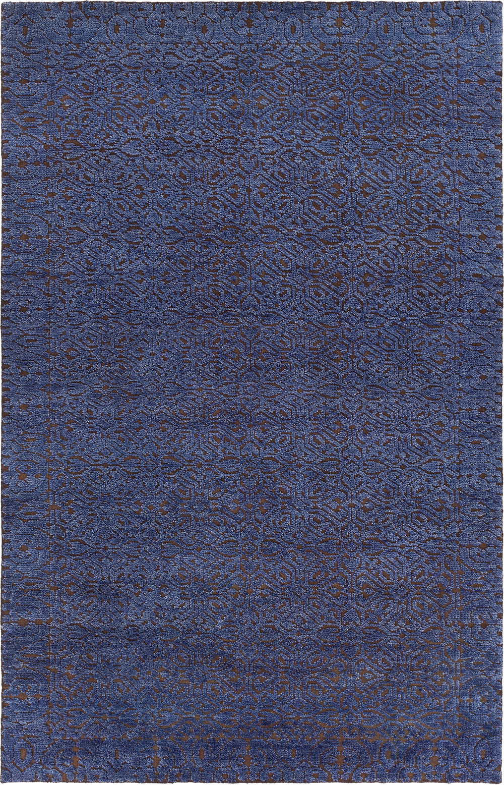 Chandra Ashton ASH-48700 Blue Brown Area Rug