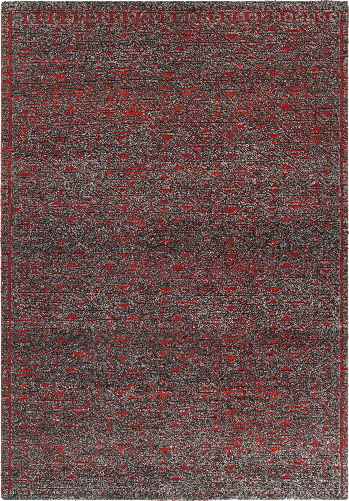Chandra Ashton ASH-48702 Red Grey Area Rug main image