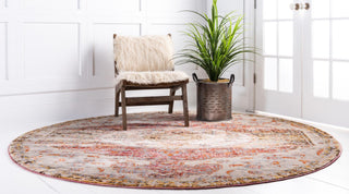 Unique Loom Asheville OWE-BRK2 Multi Area Rug Round Lifestyle Image