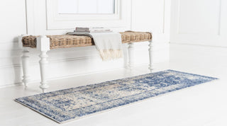 Unique Loom Asheville OWE-BRK4 Navy Blue Area Rug Runner Lifestyle Image