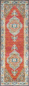 Surya Aura Silk ASK-2307 Rose Bright Pink Yellow Camel Dark Brown Red Sky Blue White Green Lime Area Rug Runner Image