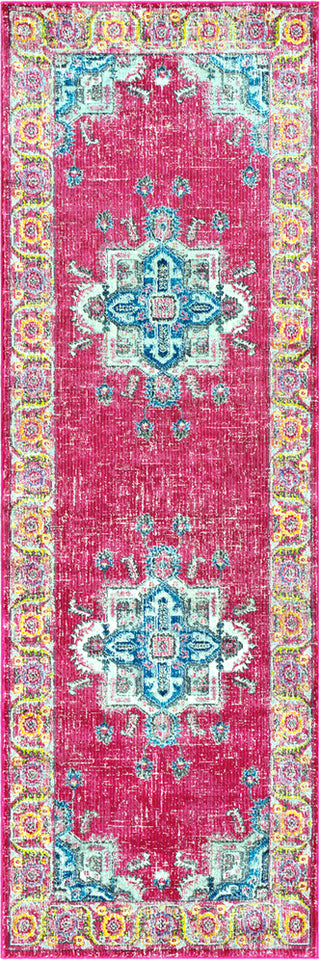 Surya Aura Silk ASK-2312 Rose Bright Pink Yellow Saffron Sky Blue Beige Medium Gray Camel Dark Brown Lime Green Area Rug Runner Image