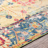Surya Aura Silk ASK-2317 Bright Yellow White Lime Dark Green Sky Blue Pink Rose Black Area Rug Texture Image