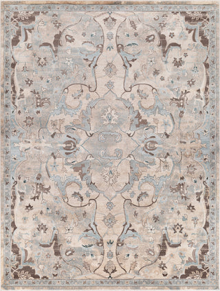 Surya Asia Minor ASM-2303 Denim Light Gray Cream Camel Dark Brown Area Rug Main Image 8 X 10