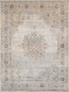 Surya Asia Minor ASM-2307 Light Gray Cream Camel Dark Green Denim Area Rug Main Image 8 X 10