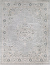 Surya Asia Minor ASM-2309 Light Gray Cream Dark Green Area Rug Main Image 8 X 10