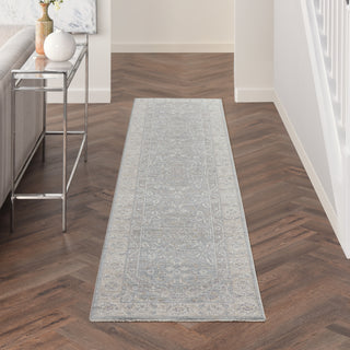 Nourison Asher ASR02 Blue Area Rug Room Scene Feature