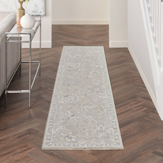 Nourison Asher ASR04 Lt Grey Area Rug Room Scene Feature