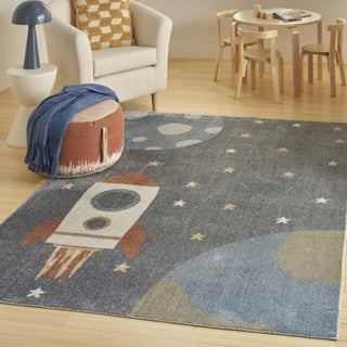 Nourison Astra Machine Washable ASW06 Sky Blue Area Rug Room Image