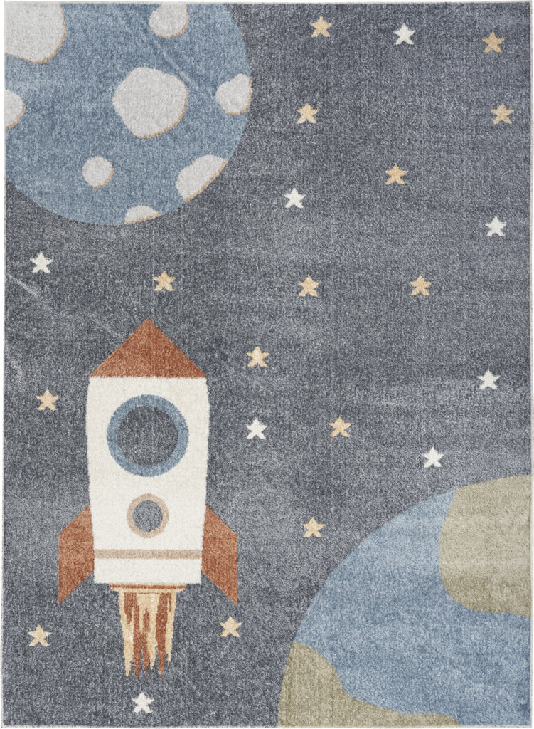 Nourison Astra Machine Washable ASW06 Sky Blue Area Rug main image