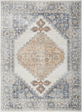 Nourison Astra Machine Washable ASW11 Grey/Gold Area Rug Room Image