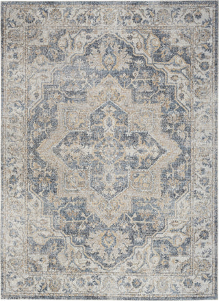 Nourison Astra Machine Washable ASW12 Grey/Blue Area Rug Room Image