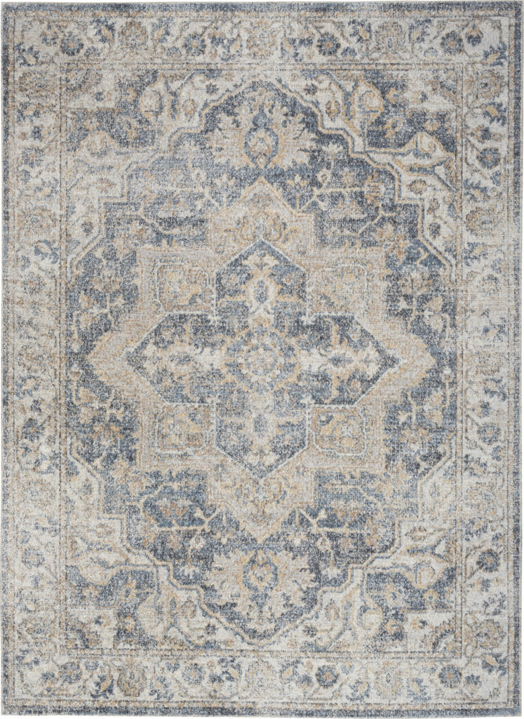 Nourison Astra Machine Washable ASW12 Grey/Blue Area Rug main image