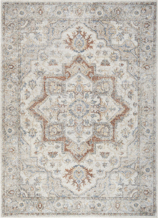 Nourison Astra Machine Washable ASW12 Grey/Multi Area Rug Room Image