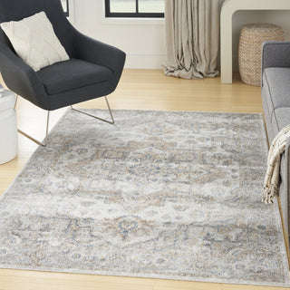 Nourison Astra Machine Washable ASW12 Silver Grey Area Rug Room Image