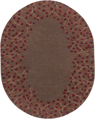 Surya Athena ATH-5003 Burgundy Area Rug 8' X 10' Oval