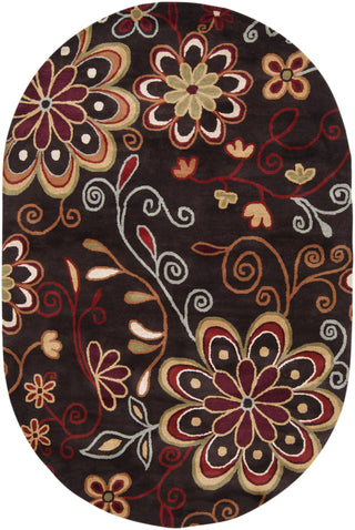 Surya Athena ATH-5037 Chocolate Area Rug 6' x 9' Oval