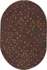 Surya Athena ATH-5052 Chocolate Area Rug 6' x 9' Oval