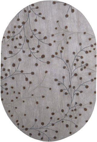 Surya Athena ATH-5055 Light Gray Area Rug 6' x 9' Oval