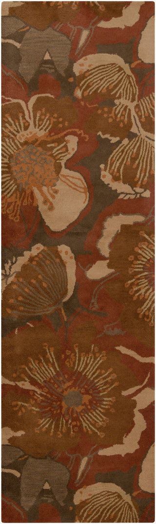 Surya Athena ATH-5102 Rust Area Rug 2'6'' x 8' Runner