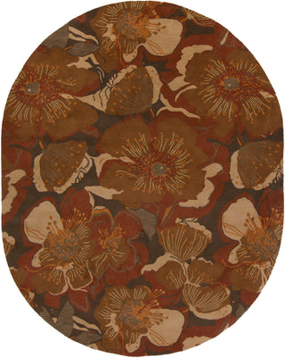 Surya Athena ATH-5102 Rust Area Rug 8' x 10' Oval