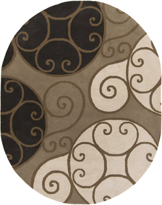 Surya Athena ATH-5111 Beige Area Rug 8' x 10' Oval