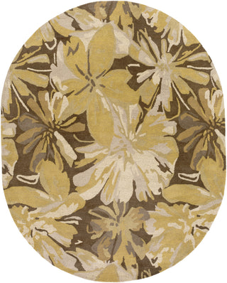 Surya Athena ATH-5115 Gold Area Rug 8' x 10' Oval