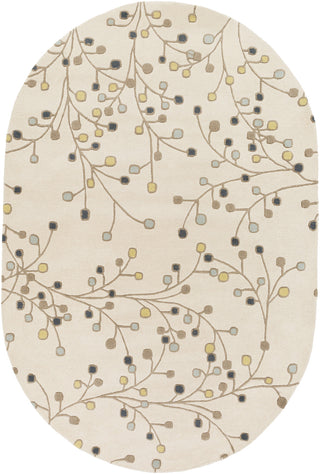 Surya Athena ATH-5116 Ivory Area Rug 6' x 9' Oval