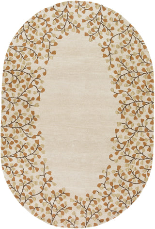 Surya Athena ATH-5118 Gold Area Rug 6' x 9' Oval