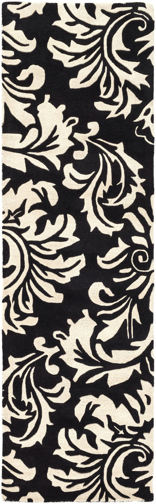 Surya Athena ATH-5131 Black Area Rug 2'6'' X 8' Runner