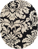 Surya Athena ATH-5131 Black Area Rug 8' X 10' Oval